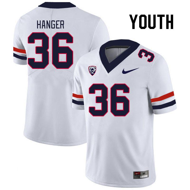 Youth #36 Dominic Hanger Arizona Wildcats College Football Jerseys Stitched Sale-White